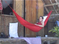 Lindsey in hammock