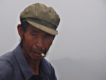 farmer on wall