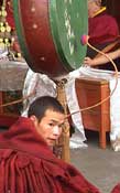 Monk with drum in Jokhang