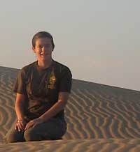 Lindsey on sand dune